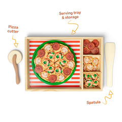Melissa and Doug pizza cutter with rolling blade for realistic slicing action