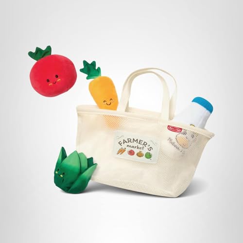 Colorful Melissa & Doug play-food varieties support early sorting and recognition.