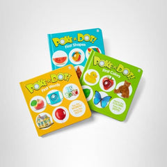 Melissa & Doug Poke-a-Dot 3-Pack durable board books for screen-free travel