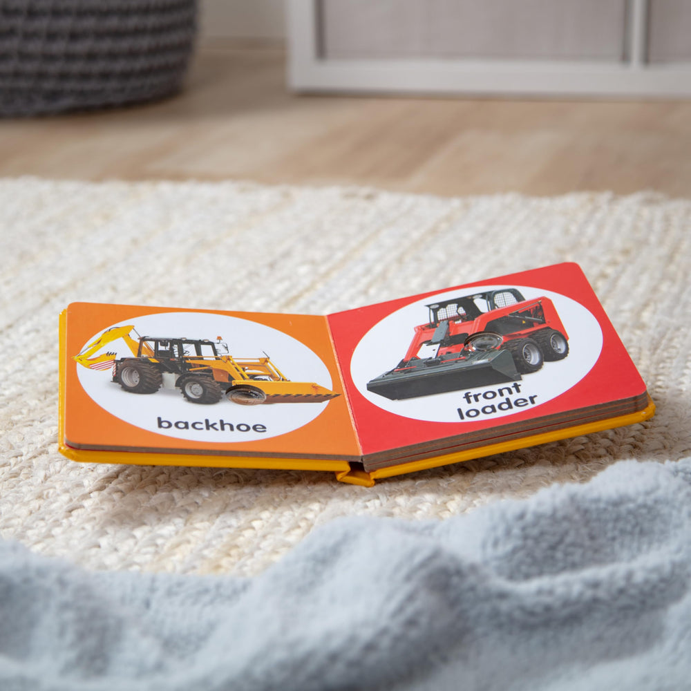 Melissa & Doug Poke-a-Dot Construction Vehicles colorful photos foster recognition and early words.