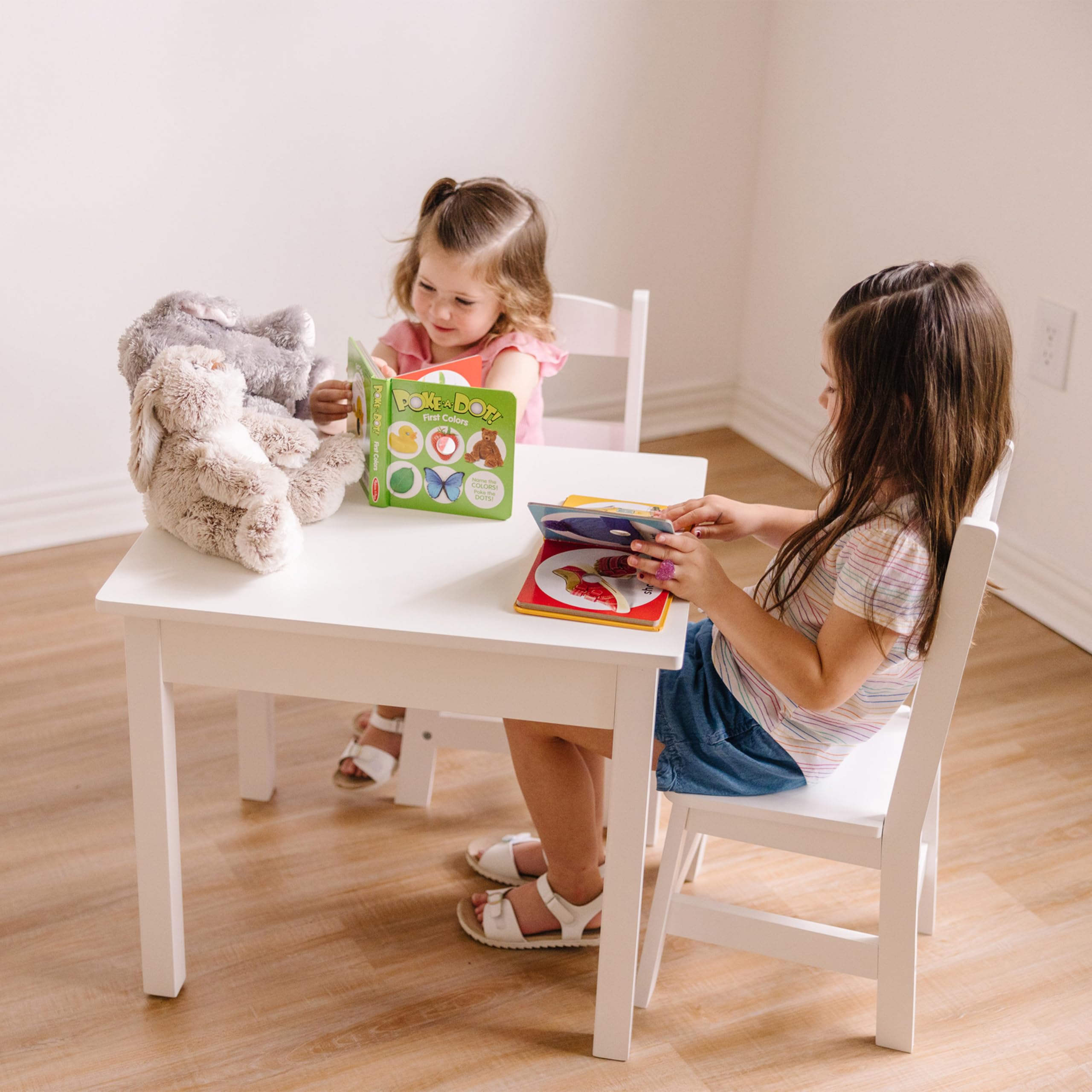 Melissa & Doug Poke-a-Dot First Words toy blocks aid language development while counting shapes