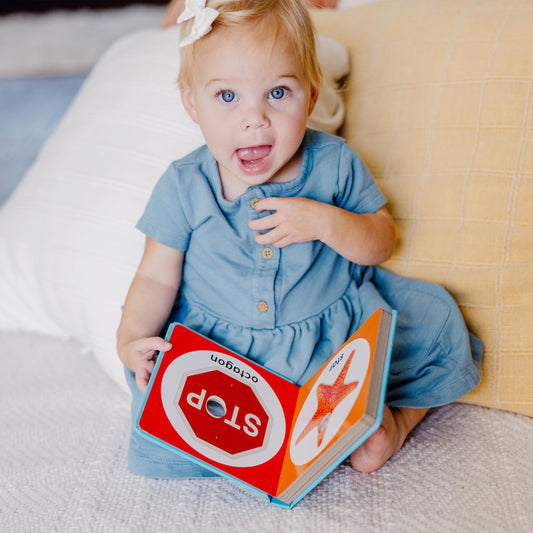 Melissa & Doug Poke-a-Dot First Words yellow bananas pop for color-rich recognition