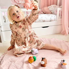Melissa & Doug Pop Blocs hen assembled with knob-and-socket closures