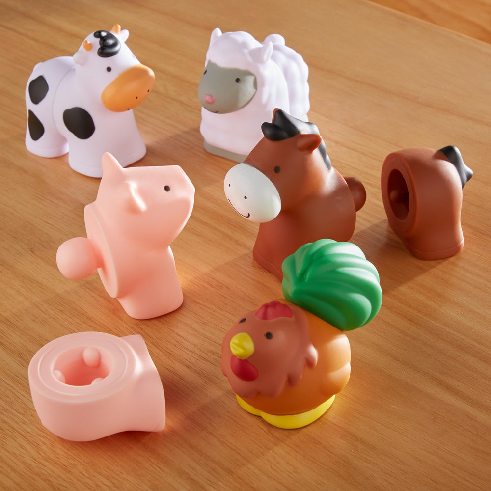 Melissa & Doug Pop Blocs close-up of textured patterns and colors