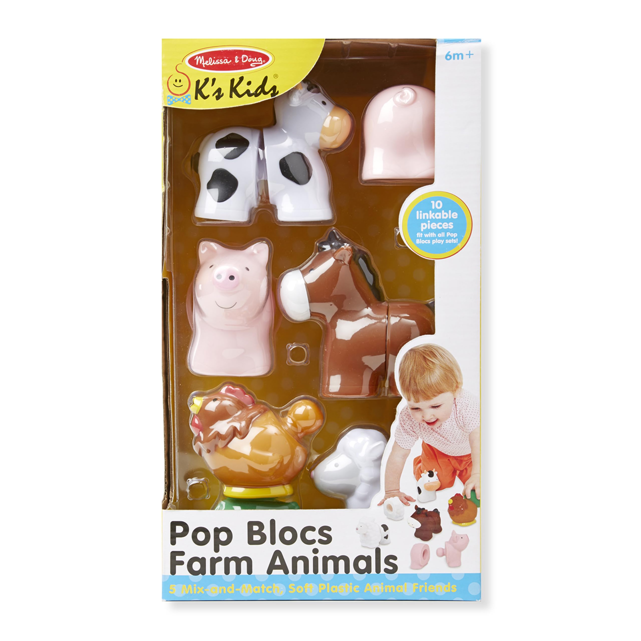 Melissa & Doug Pop Blocs sheep assembled on lightweight soft pieces