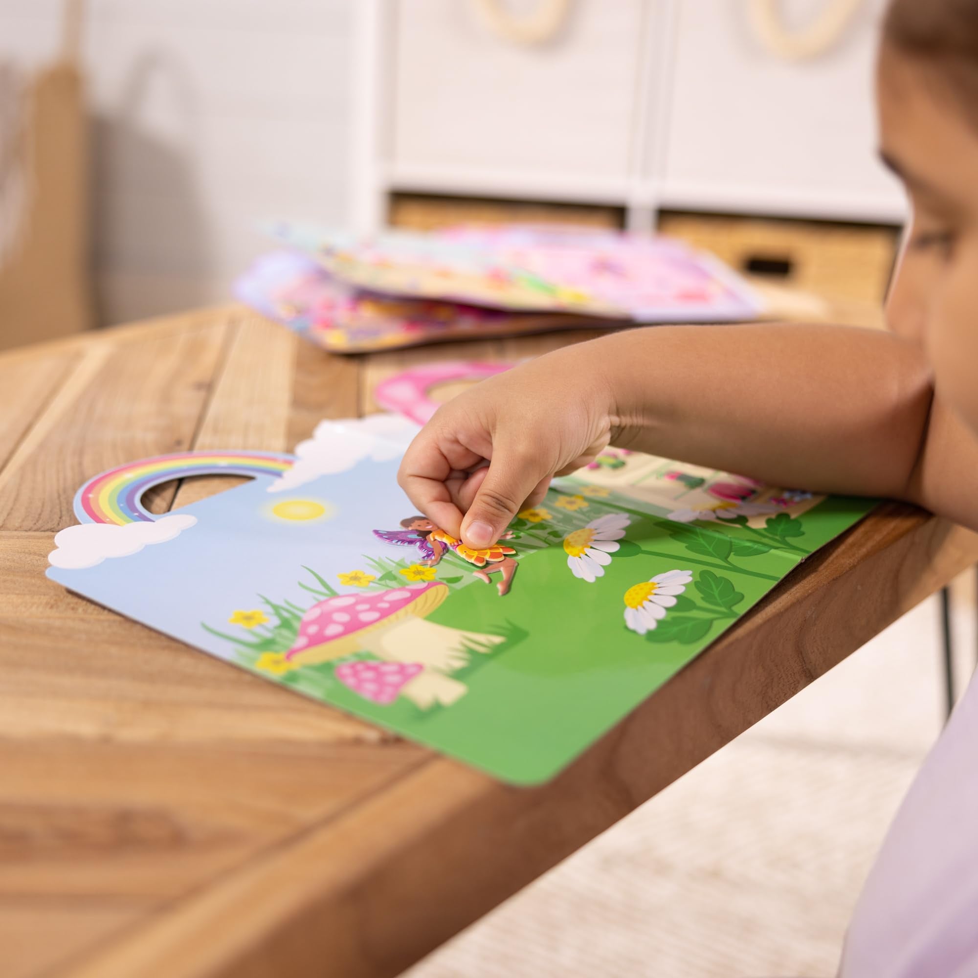Melissa & Doug Puffy Sticker fairy background nurtures creative play and coordination.