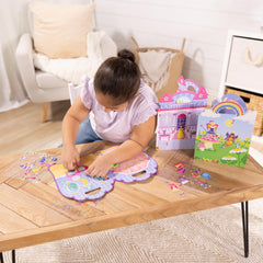 Melissa & Doug Puffy Sticker pieces close-up highlights restickable options.