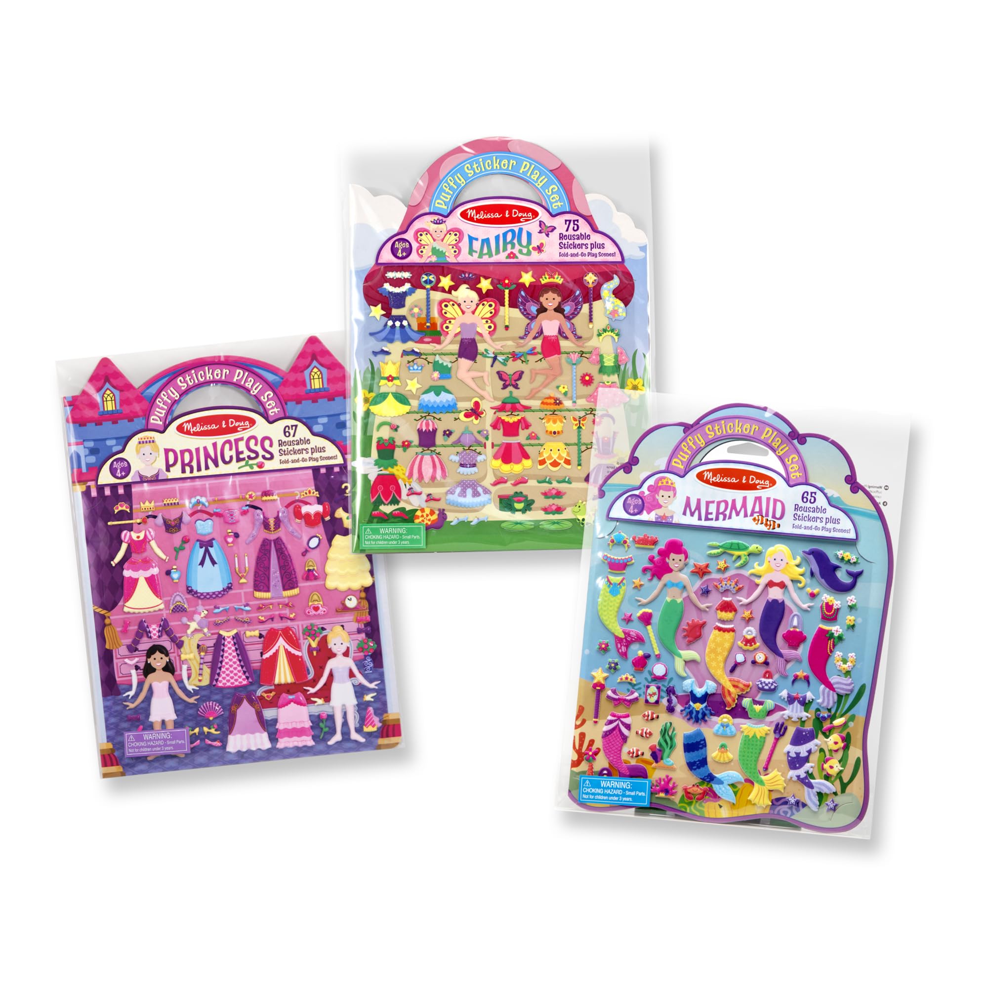 Melissa & Doug Puffy Sticker princess background supports imaginative storytelling.