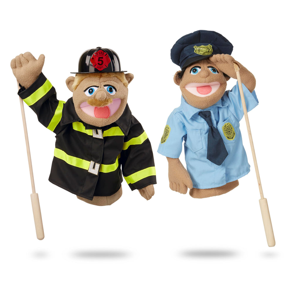 Melissa & Doug Rescue Puppet police officer face inspires imaginative role play and storytelling.