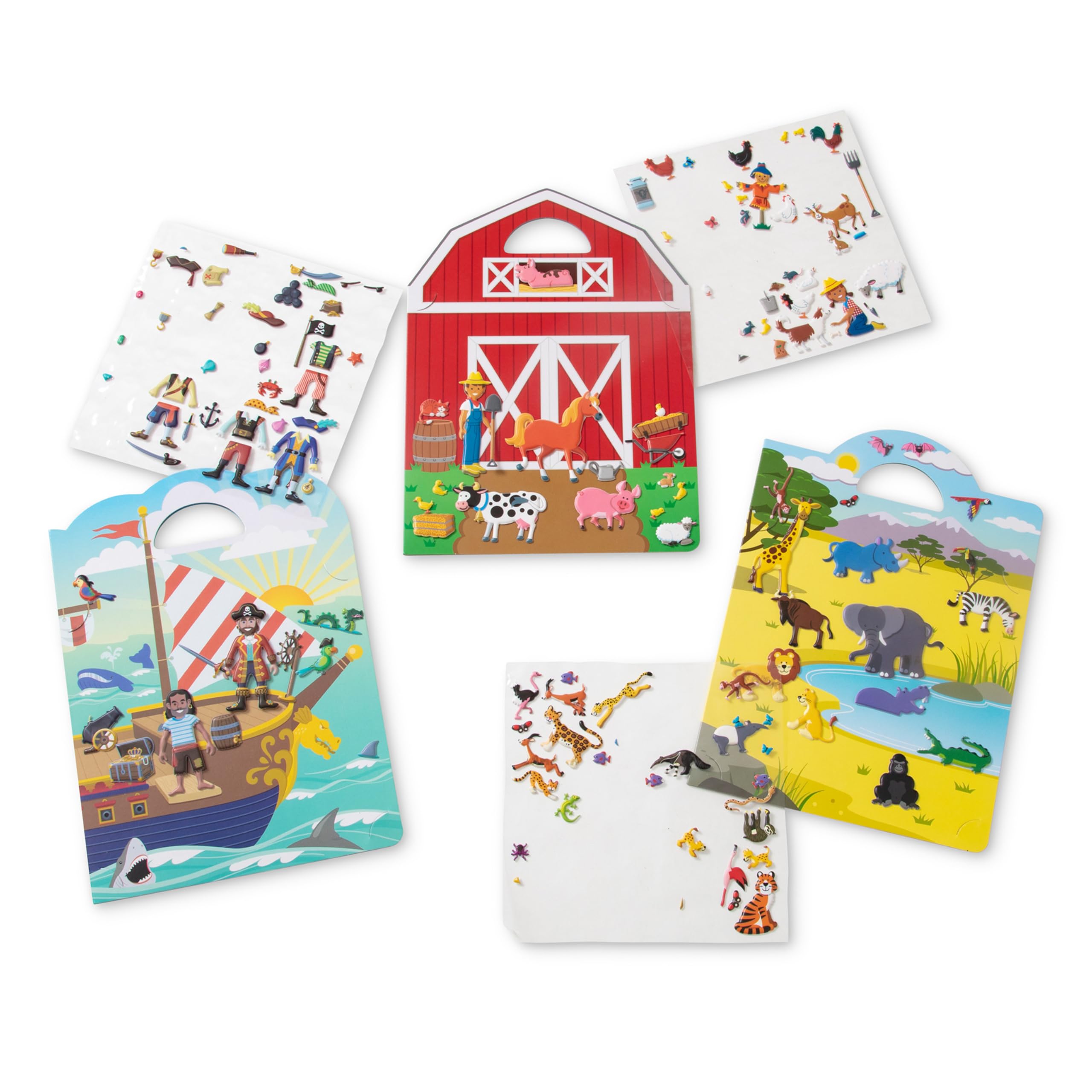 Melissa & Doug reusable puffy stickers enable mess-free decorating.