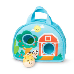 Melissa & Doug Rollables tote with barnyard and safari scenes for organized play