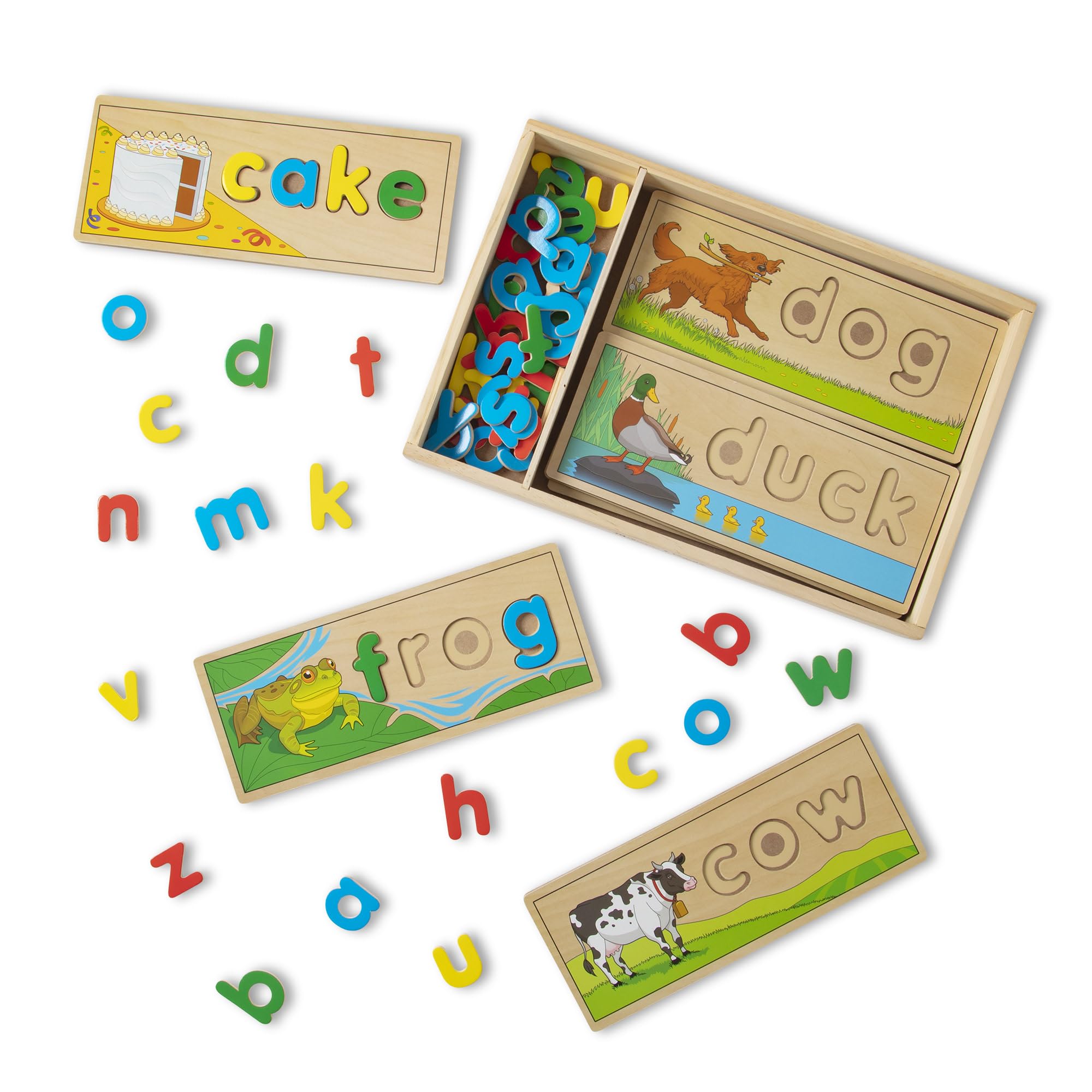 Melissa & Doug See & Spell boards with letters for hands-on spelling practice