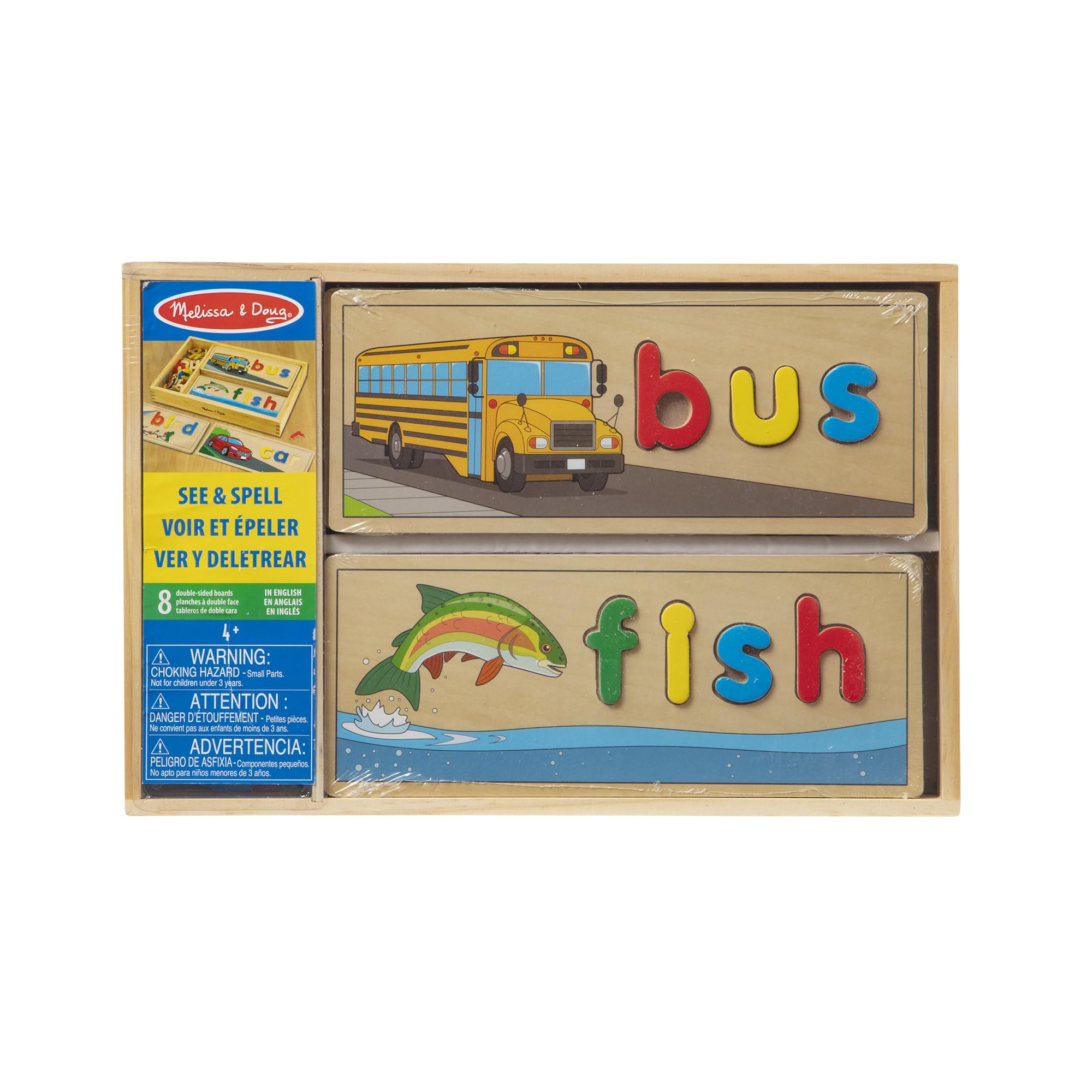 Melissa & Doug See & Spell boards guide varied word patterns