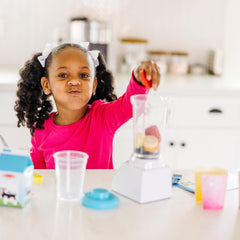 Melissa & Doug Smoothie Maker protein powder for realistic smoothie making and mixing play.
