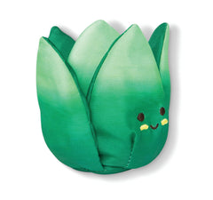 Squeaking carrot piece promotes reaching and interactive play with Melissa & Doug set.