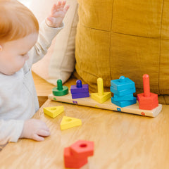 Educational wooden toy fostering creativity and cognitive play