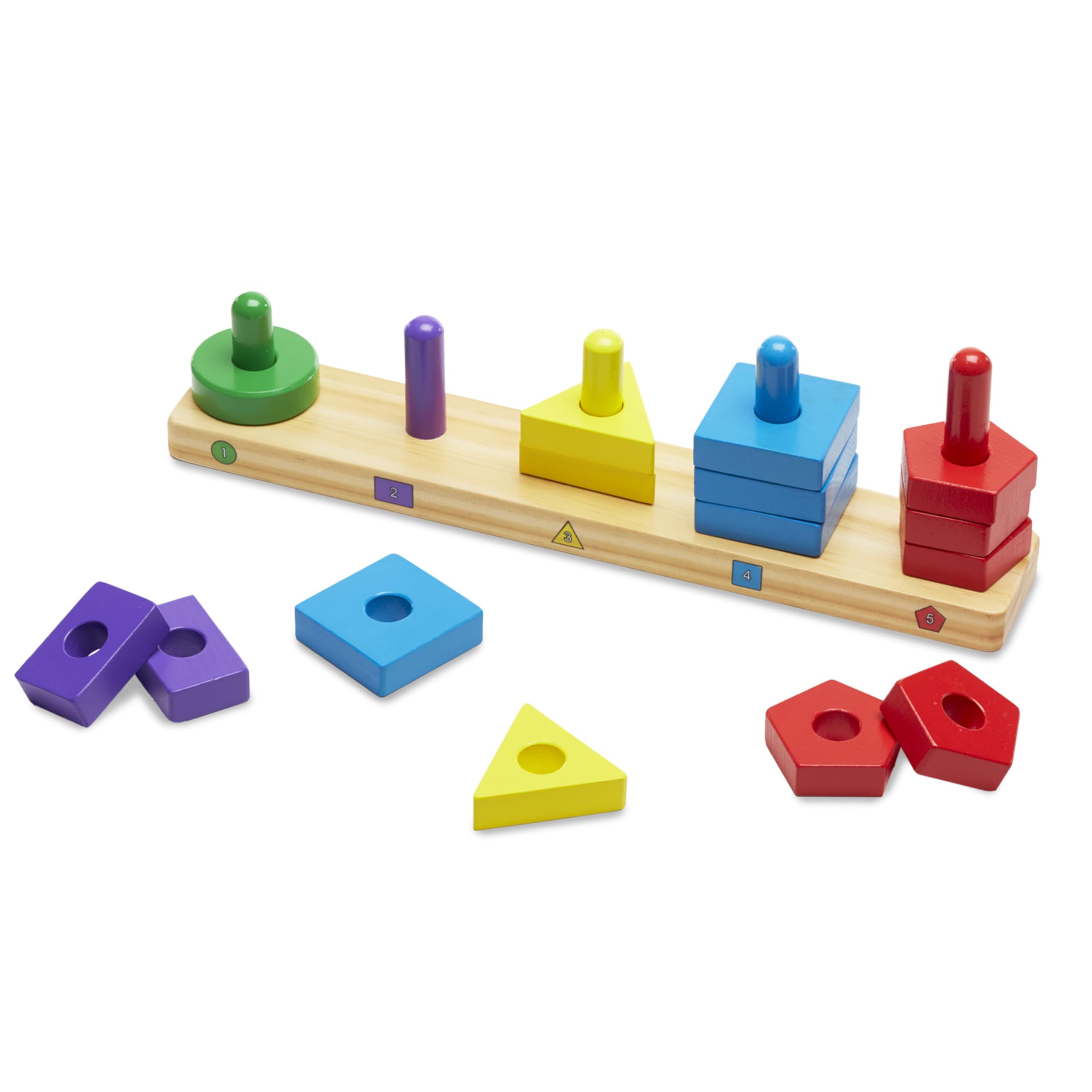 Child uses Stack and Sort Board to improve hand-eye coordination