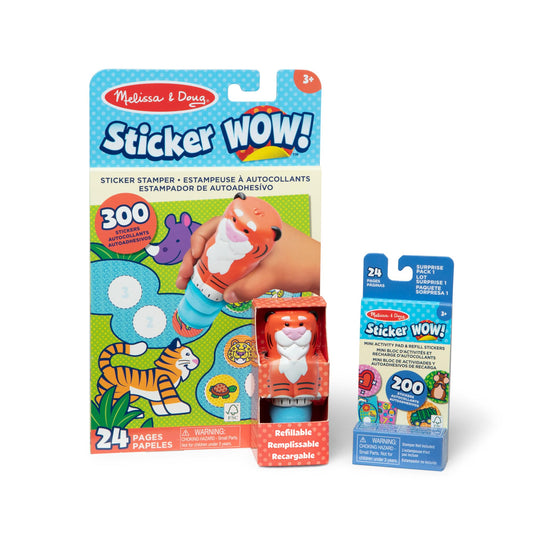 Melissa & Doug Sticker WOW Tiger Stamper offers mess-free stamping for travel fun.