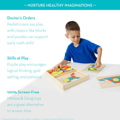 Melissa & Doug storage box keeps pattern blocks organized on the go