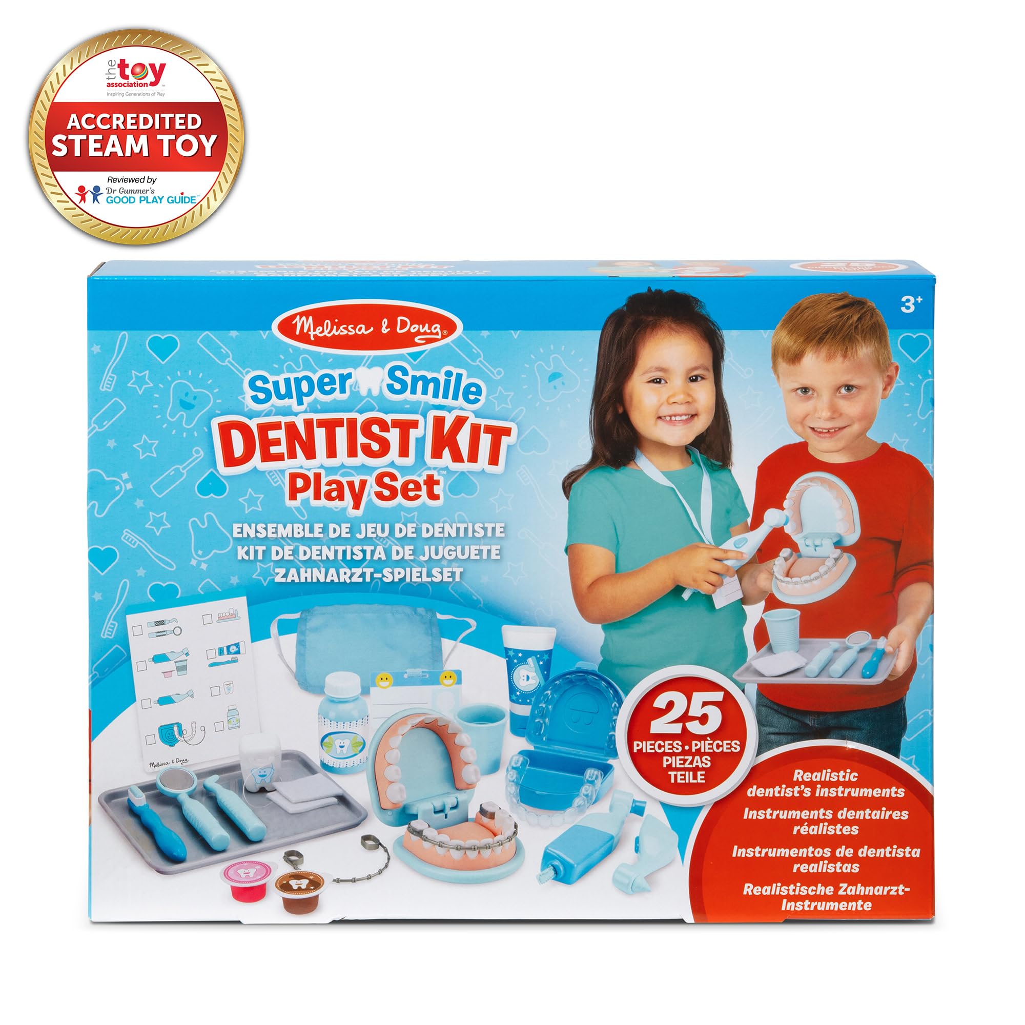 Melissa and Doug braces and retainer piece supports orthodontic role-play exploration