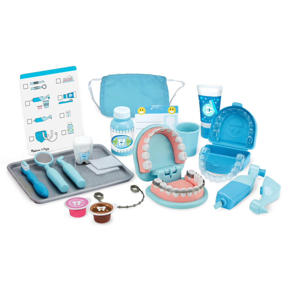 Melissa and Doug Super Smile Dentist Kit oversized teeth for realistic pretend dental care