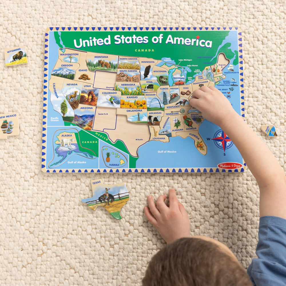Melissa & Doug USA Map is great for family time and classroom activities.
