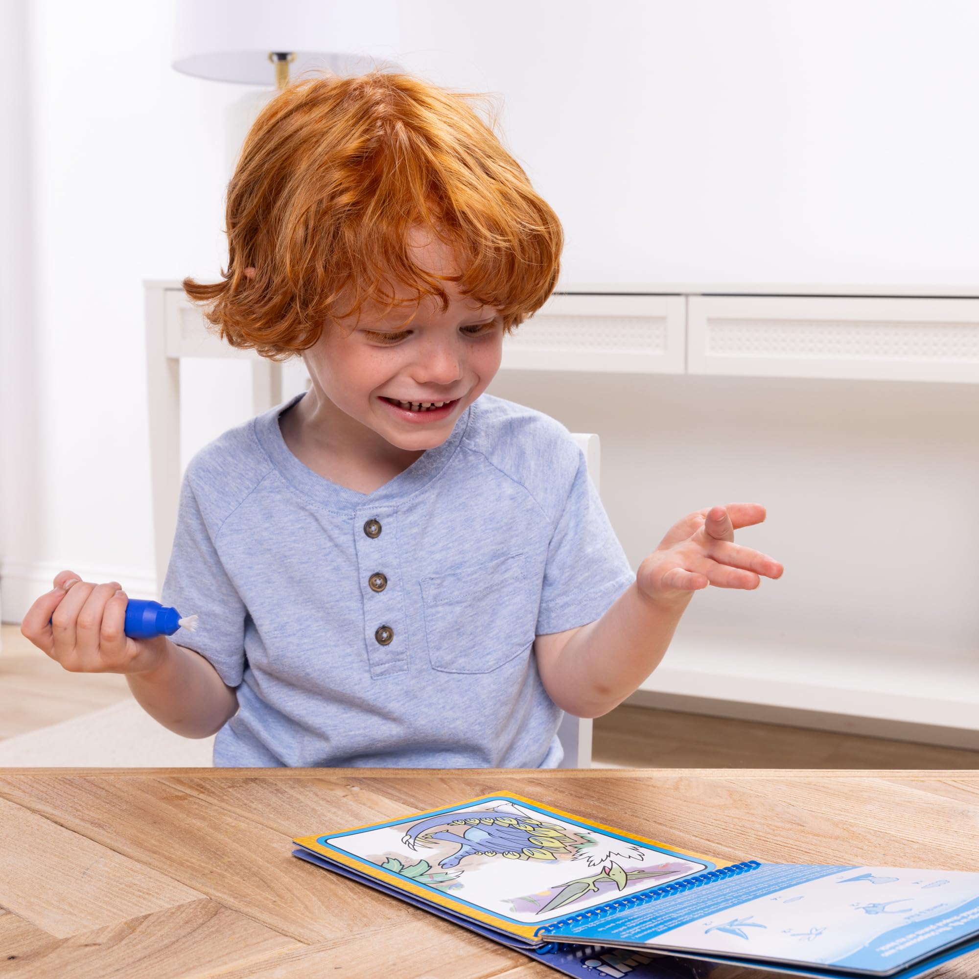 Drying pages of Melissa & Doug pad illustrating reusable design and longevity benefit