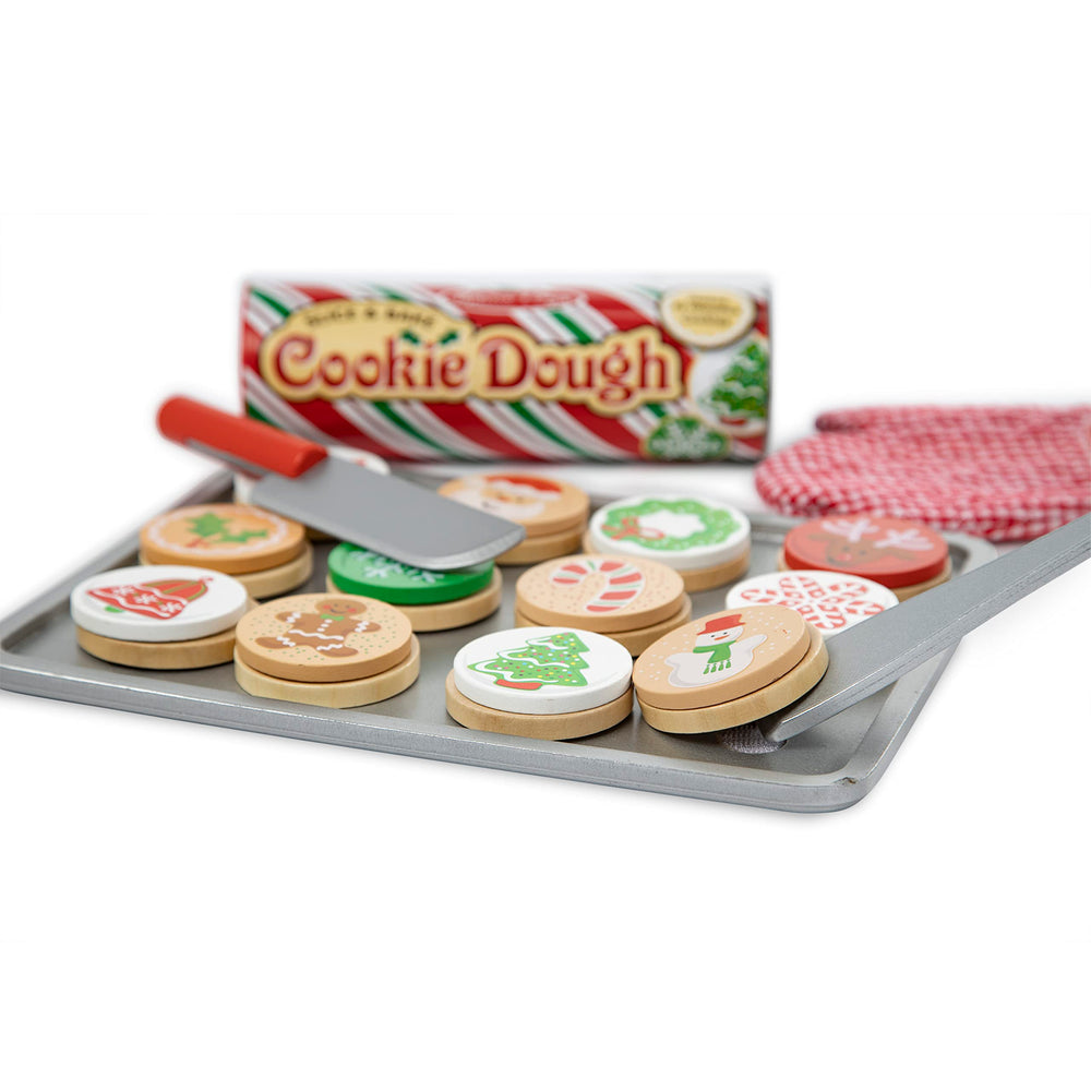 Melissa & Doug wooden cookie sheet shown for organized baking pretend play.