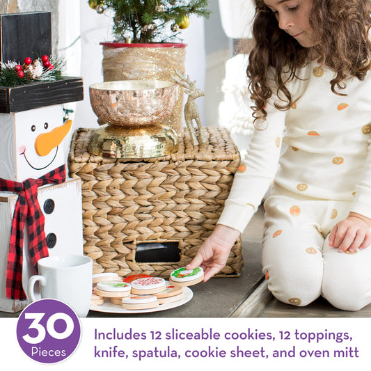 Melissa & Doug wooden cookies with toppings for colorful hands-on play.