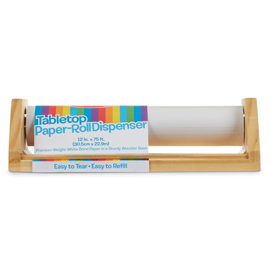 Melissa & Doug wooden tabletop paper dispenser ready for kids' art projects.