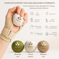 MellowMinds stress ball with firm texture offering sturdy grip during exercises