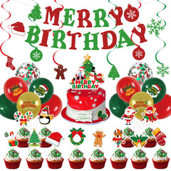 Melody Fantasy banner and swirls create a bright festive birthday mood.