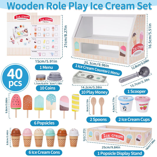 Six flavor ice cream cones to spark pretend shop creativity with Melofaver.