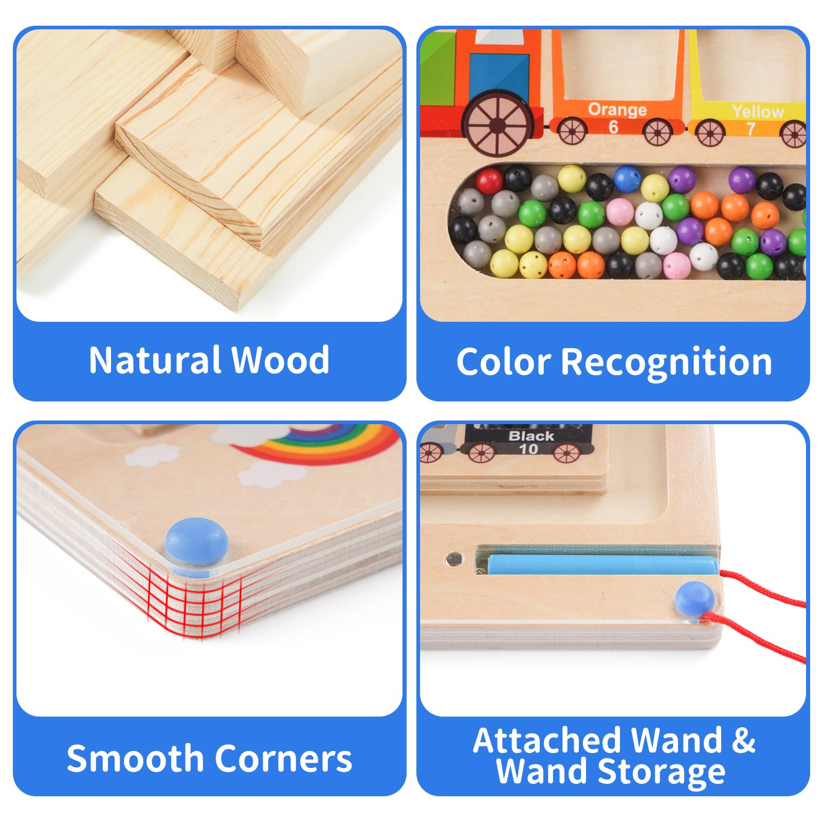 Melofaver Montessori color-sorting toy encourages early math and fine motor skills