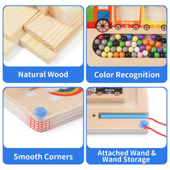 Melofaver Montessori color-sorting toy encourages early math and fine motor skills