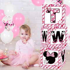 Melofaver pink mouse theme gift box for girls.