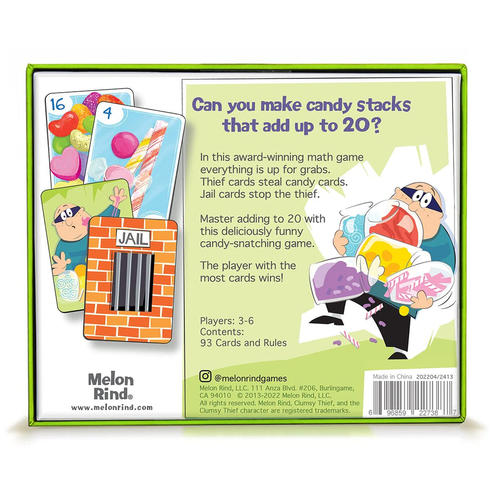 Melon Rind Clumsy Thief 93-colorful cards support engaging math lessons at home