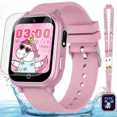 Melontti Kids Smart Watch pink front view showing child-friendly design