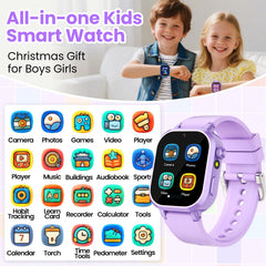 Melontti kids smartwatch purple side view highlighting rugged aluminum frame for long-lasting days