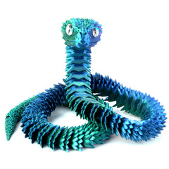 Memogizz 20 inch snake egg GreenBlue with rotating egg for desk intrigue.