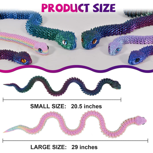 Memogizz articulated snake with flexible joints enables creative desk shaping.
