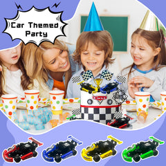 MEMOVAN checkered flag toppers ten pieces for cupcakes and cakes