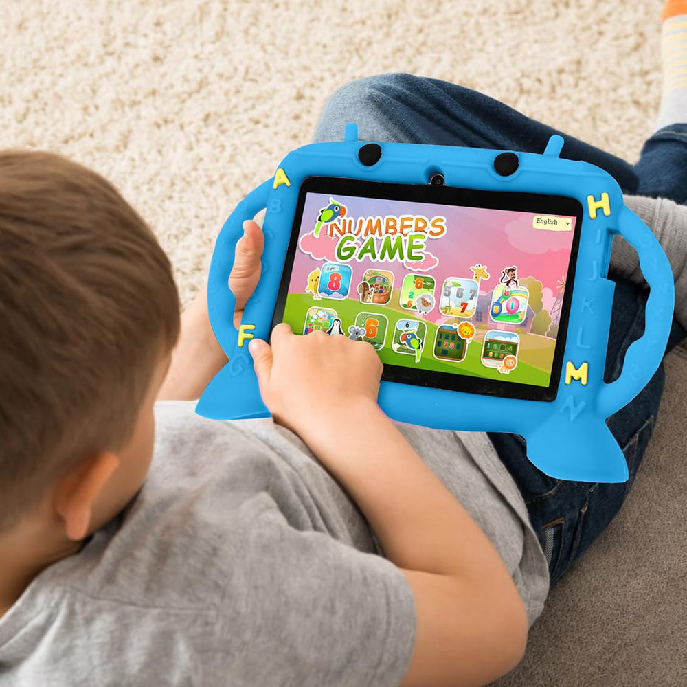 MengDash tablet with dual camera demonstrates easy photo and video capture for kids.