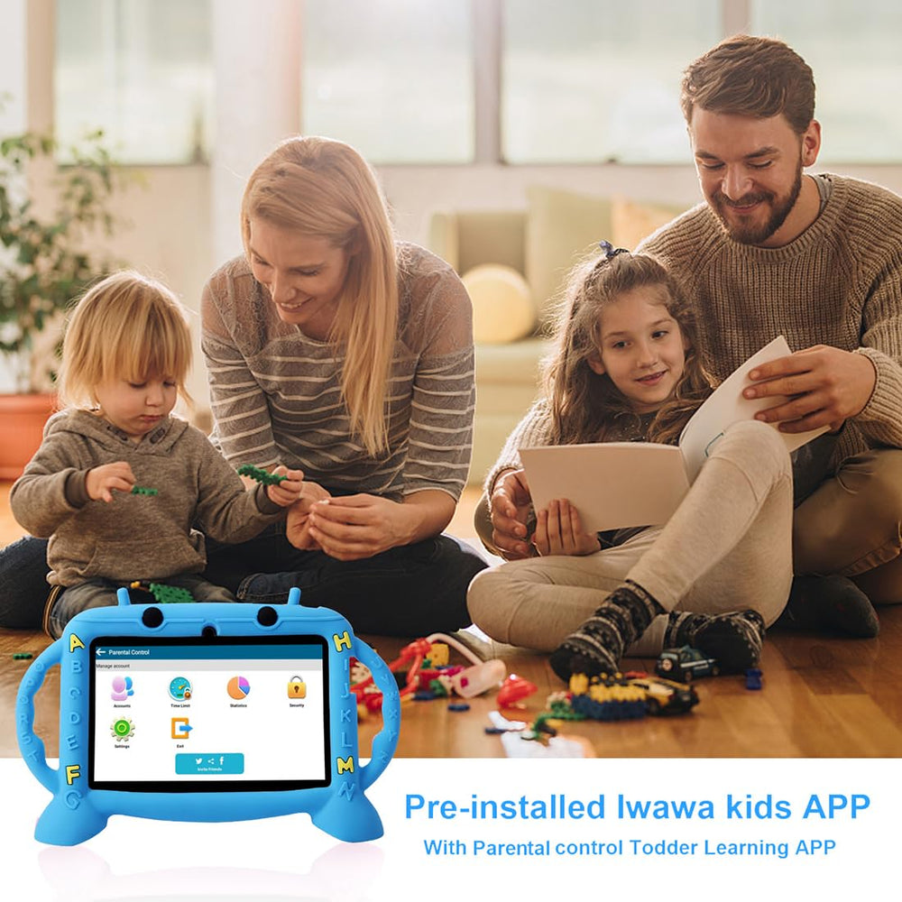 MengDash tablet in use with Google Play, expanding learning apps.