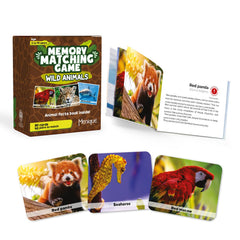 Menique 80-card memory game with real animal photos for engaging family memory practice.