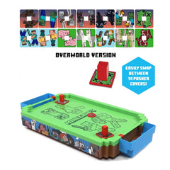 Menkind Minecraft Arcade Air Hockey Overworld overworld design brings familiar Minecraft vibes.