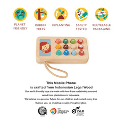 Mentari durable toy crafted from rubber-tree wood uses non-toxic finishes for safe play.