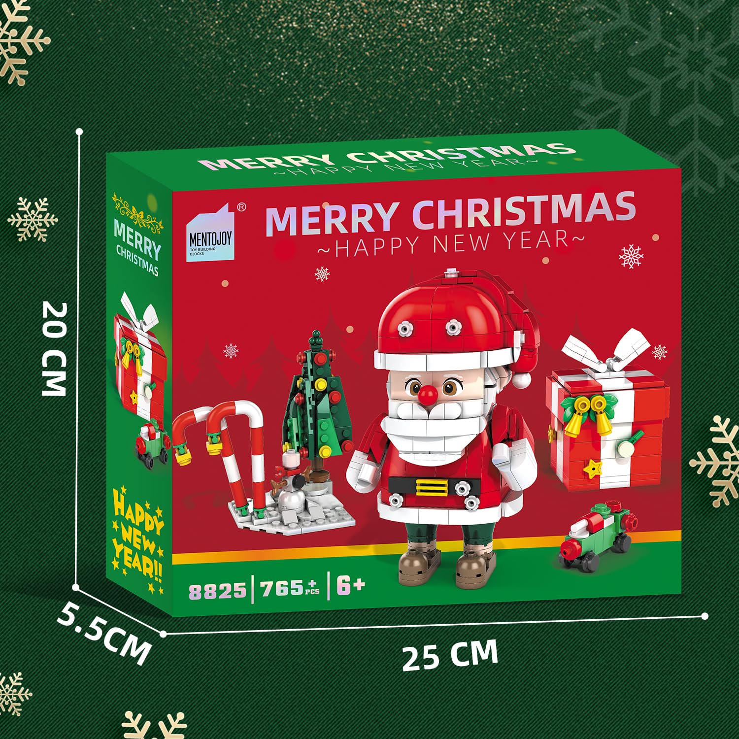 MENTOJOY TOY BUILDING BLOCKS Festive gift packaging idea for special occasions.