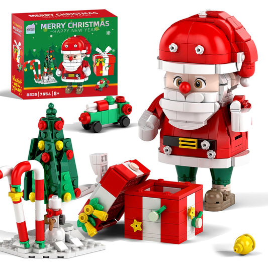 MENTOJOY TOY BUILDING BLOCKS Santa Claus figure for festive play and display.