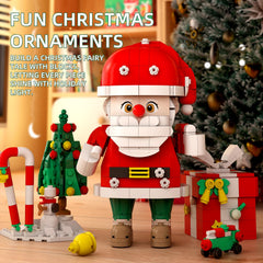 MENTOJOY TOY BUILDING BLOCKS Santa's gift train highlights interactive play and seasonal display.